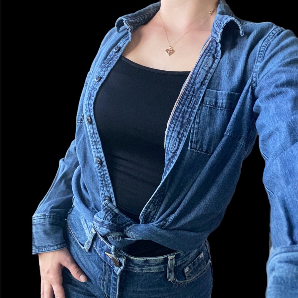 Denim Button Down - image 1